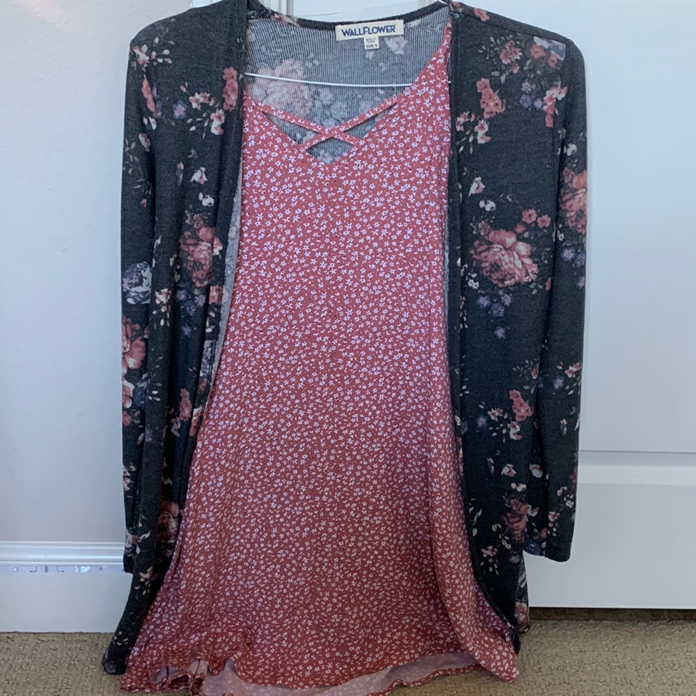 cute summer dress with sweater and pockets